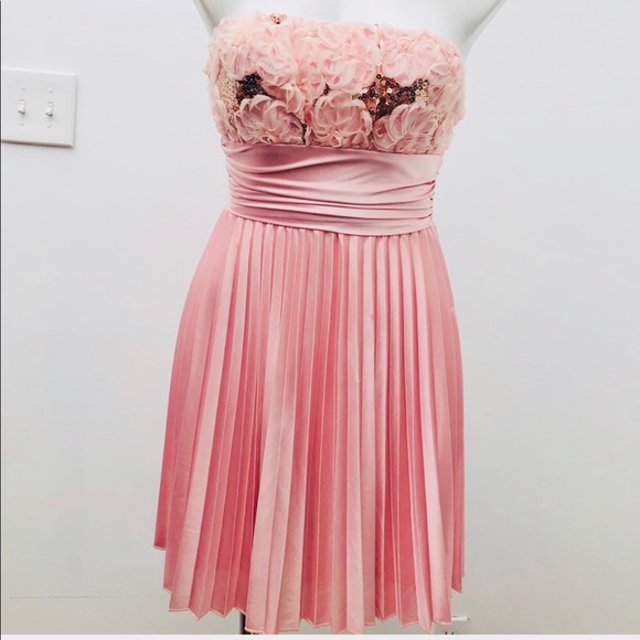 pastel pink mini dress